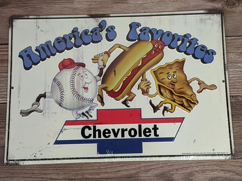 America's Favorites Chevrolet Metal Sign