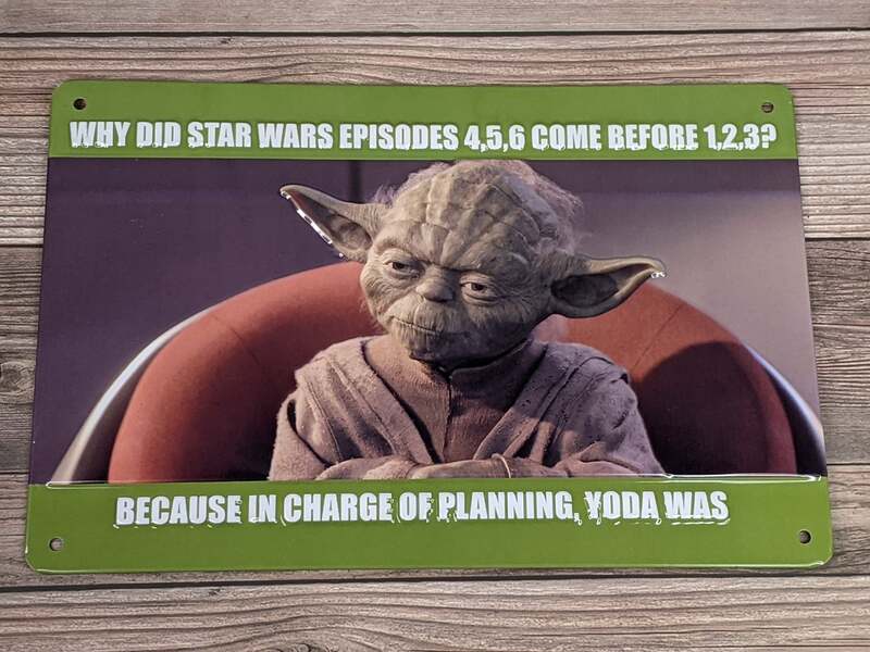 Yoda Star Wars Metal Sign
