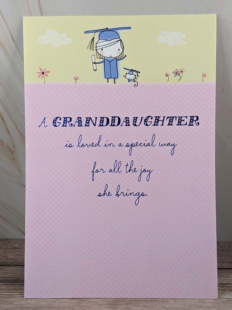 Joy of Granddaughter Grad Card
