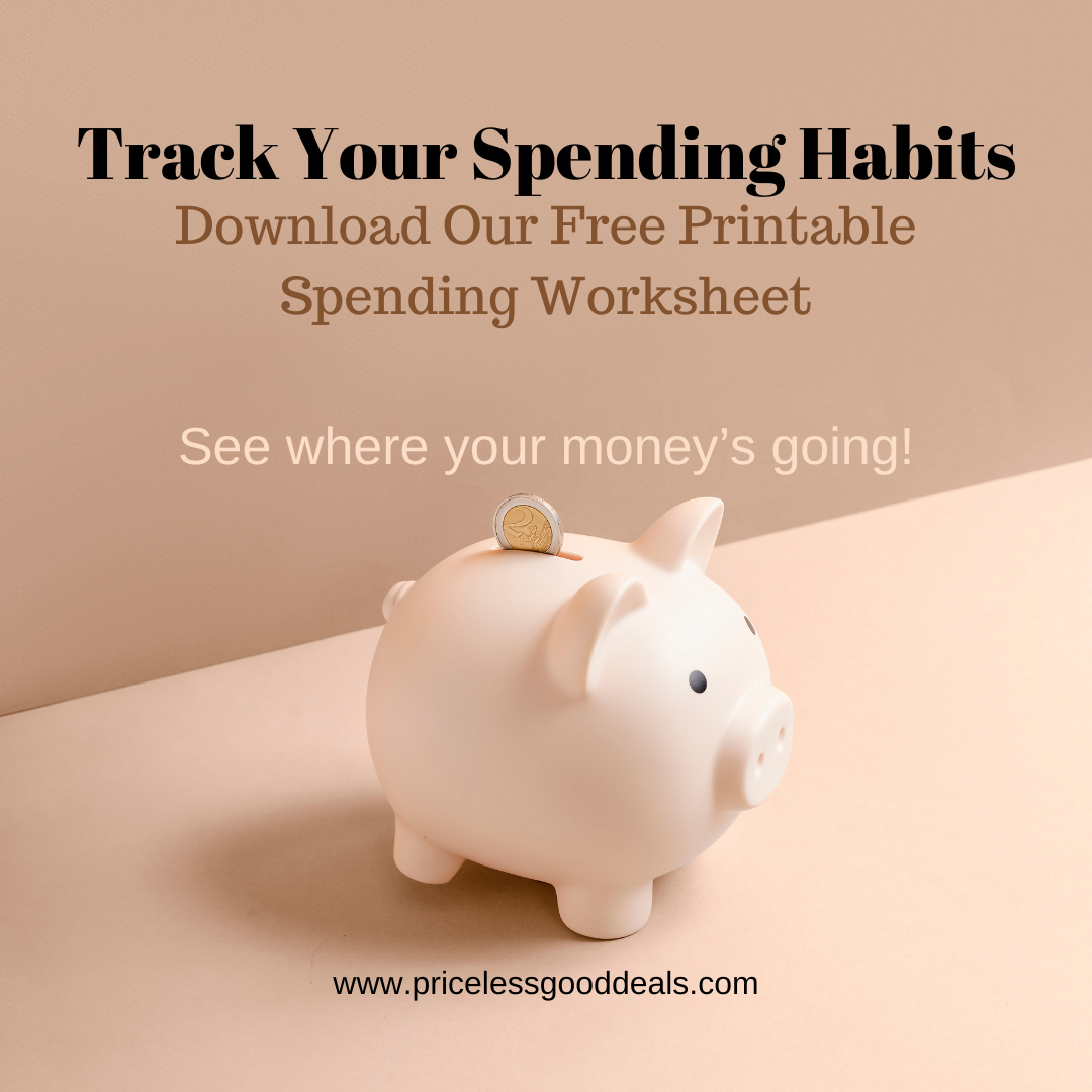 Track your spending habits - free worksheet.